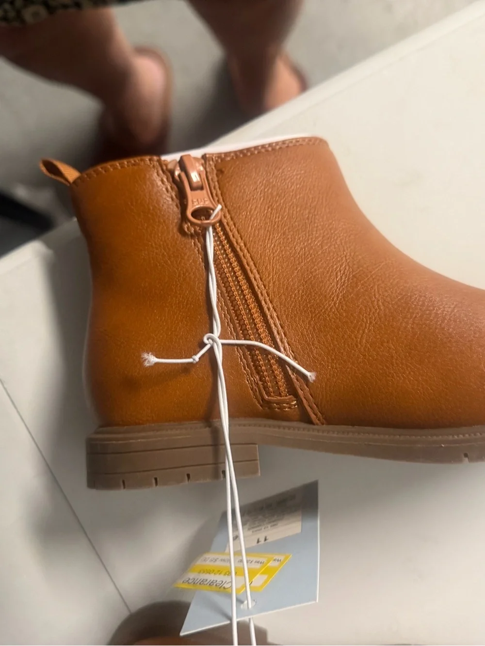 Boots, girls, cat and Jack Chelsea Brown size 11 NWT